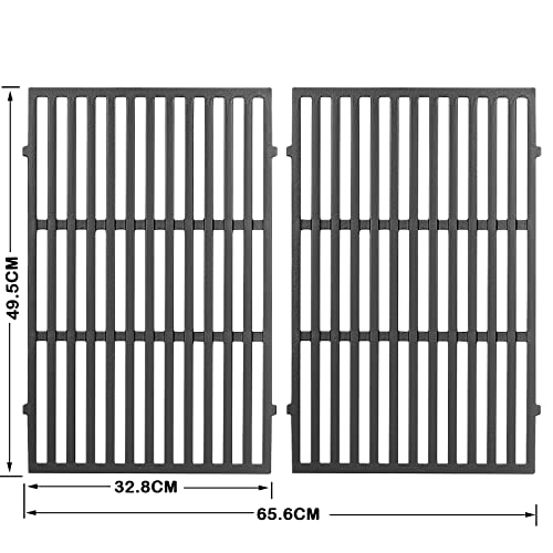 Vnierxful 7524 7528 49.53CM Cast Iron Cooking Grates for Weber Genesis E-310/ E-320/ E-330, Genesis S-310/ S-320/ S-330, Genesis EP-310/ EP-320/