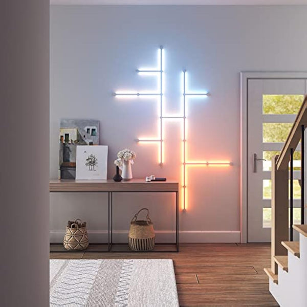 Nanoleaf Lines 90 Degrees Expansion Pack, 3 Additional Smart Light Bars LED RGBW - Backlit Modular Wi-Fi Colour Changing Wall Lights, Works with Alexa Google Apple Homekit, Decor & Gaming