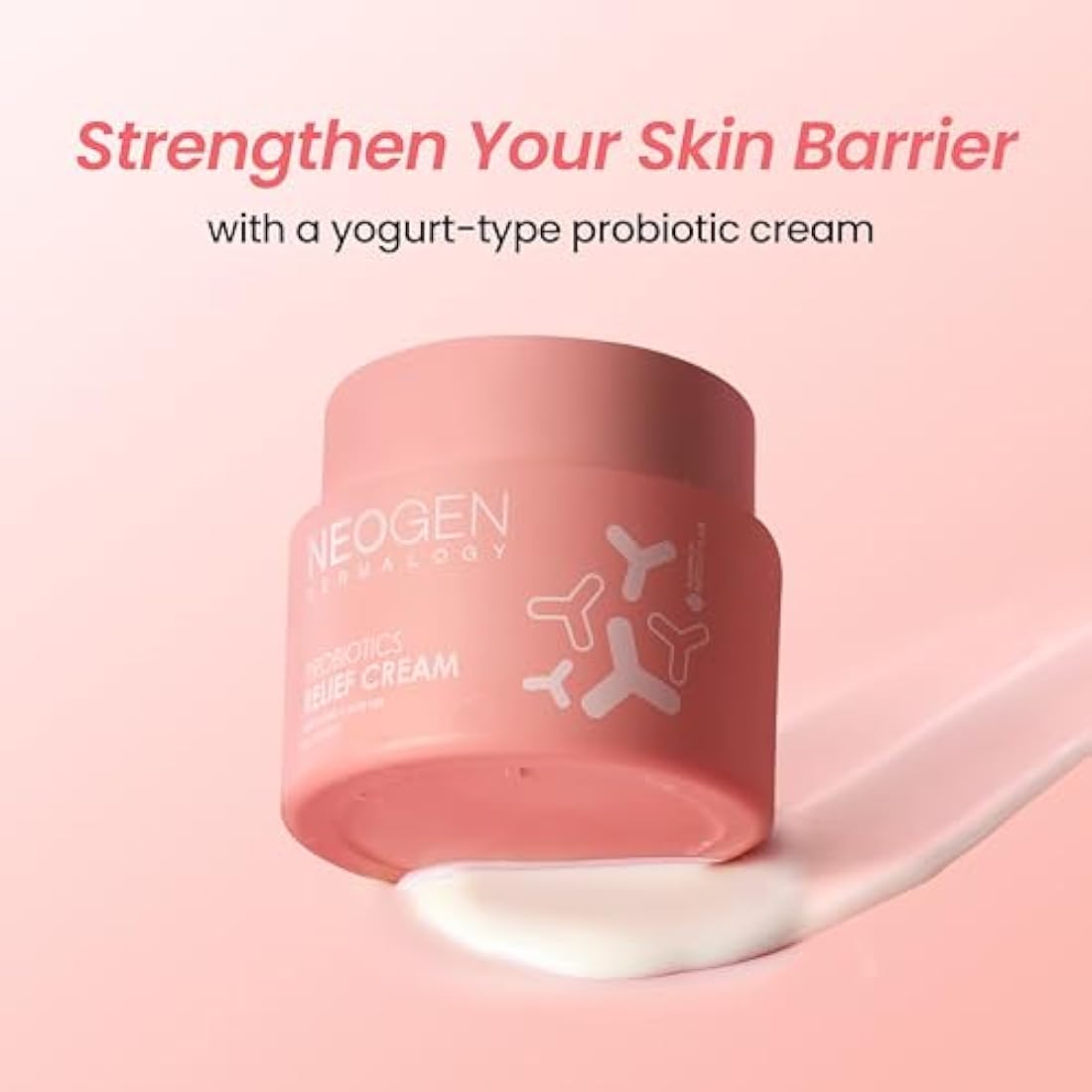 DERMALOGY by NEOGENLAB Probiotics Relief Cream 1.76 oz (50g) - Hydrating & Firming Facial Moisturizer with Probiotics Lactobacillus & Bifida & Collagen - Korean Skin Care