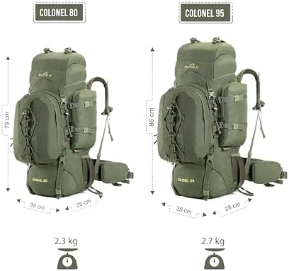 Tripole Colonel Series Internal Frame Rucksack - with Detachable Daypack & Rain Cover