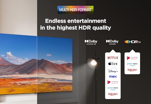 TCL 75Q6C-UK QD-Mini LED TV, 4K HDR Premium 1000nits, Smart TV Powered by Google TV (Dolby Vision IQ & Atmos, Onkyo 2.1 Sound System, 144Hz Motion Clarity Pro, 2025 New Model)