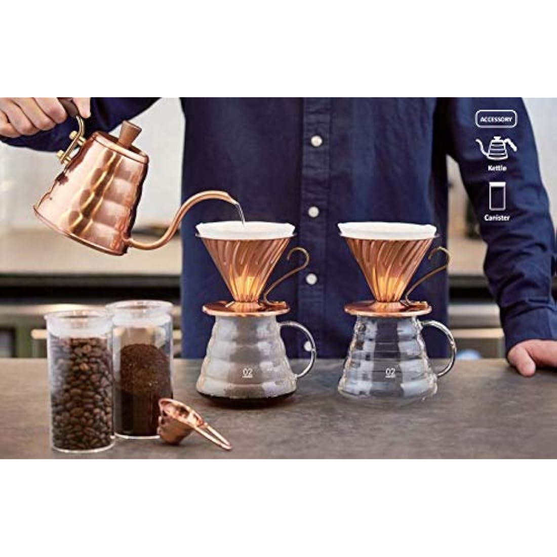 Hario XGS-60TB-EX 600 ml Glass V60 Range Server, White