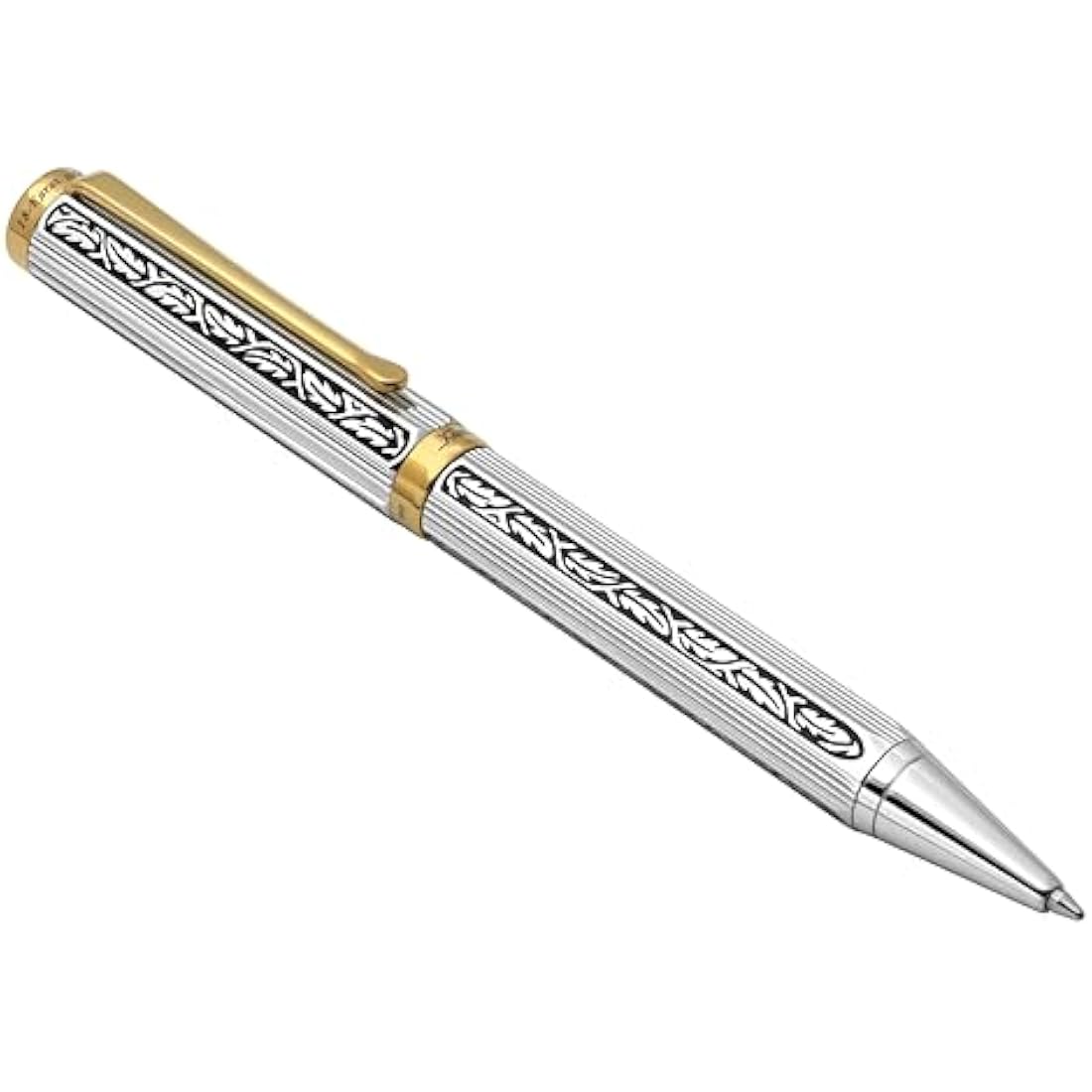 Xezo Legionnaire Twist Action Medium Point Ballpoint Pen. Diamond-Cut Engraved. Finely Hand-Etched. Individually Numbered. Chrome Plated