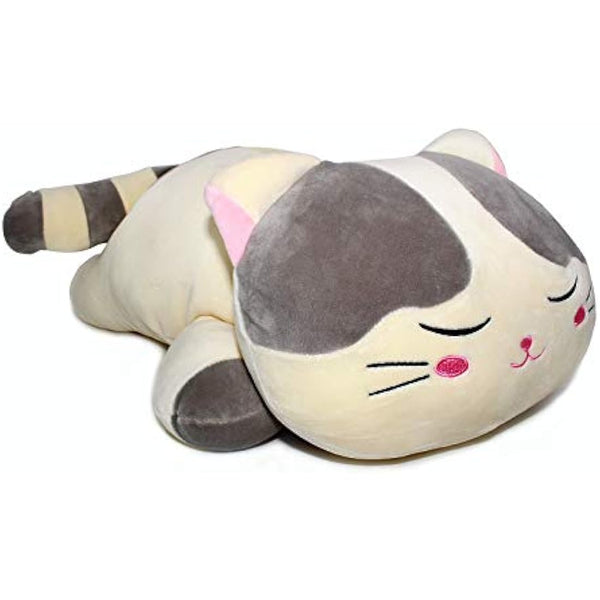 Vintoys Sleeping Cat Hugging Pillow Stuffed Animals Plush Soft Toy Grey 23.5"