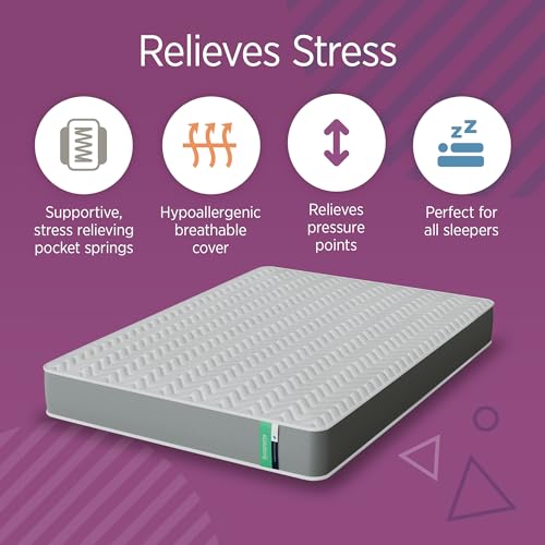 Summerby Sleep Single (90cm x 190cm), Comfort Foam & Coil Spring Hybrid Mattress, Comfy & Affordable Orthopaedic Mattress For Single Bed, Durable Coil