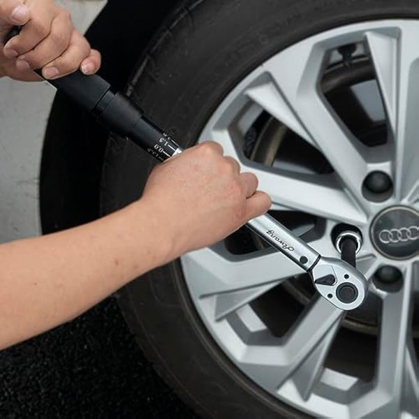 Awang Torque Wrench Set - 1/2-Inch Drive Click, Dual-Direction Adjustable, 25-220Nm