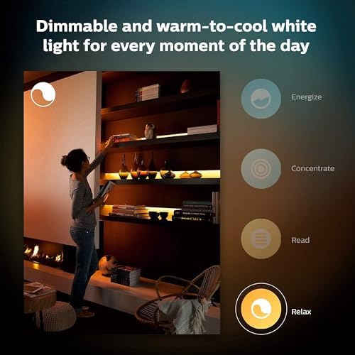 Philips Hue Lightstrip Extension v4 [1 m] White and Colour Ambiance Smart LED Kit with Bluetooth, Compatible with Alexa, Google Assistant and Apple HomeKit ( Packaging may vary )