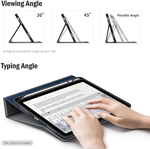 Antbox Case for iPad (A16) 11th Generation 11'' 2025/ iPad 10th Generation 10.9'' 2022 with Built-in Pencil Holder Auto Sleep/Wake Function PU Leather Smart Cover (Blue)