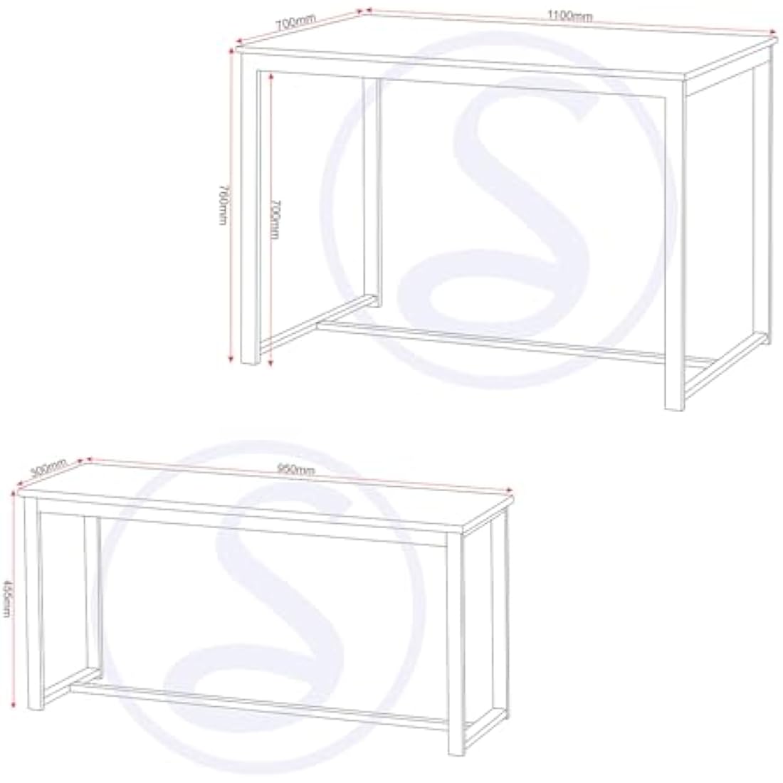 Seconique Lincoln 1+2 Dining Bench Set in Stone Effect/Black