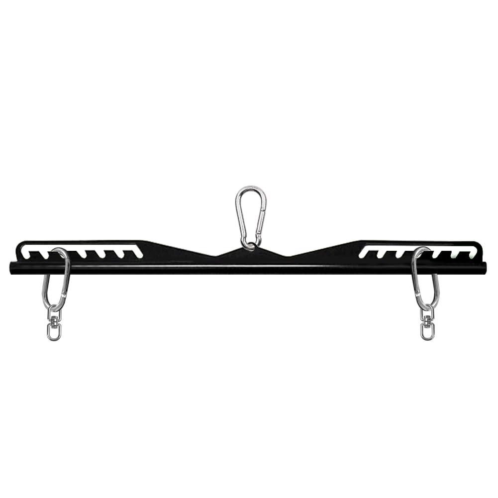 LAT Pull down Bar Accessories Straight Handle spacing Adjustable, Cable Machine Attachment for Pulley System, Weight Fitness Body Training and