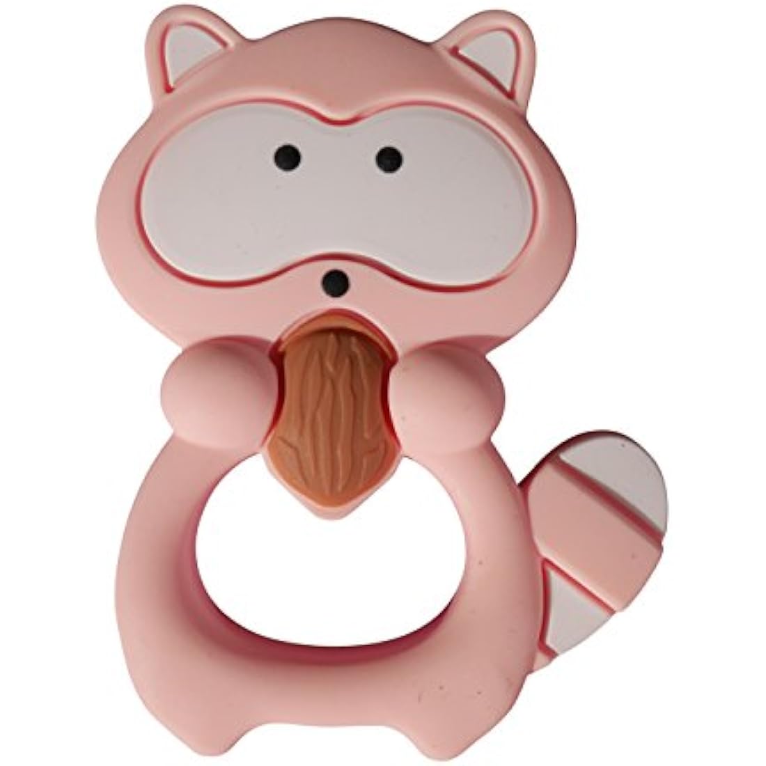 Racoon Silicone Teether Soother Teething Sensory Chewy Chewelry BPAp, 7 Colours (rosa)