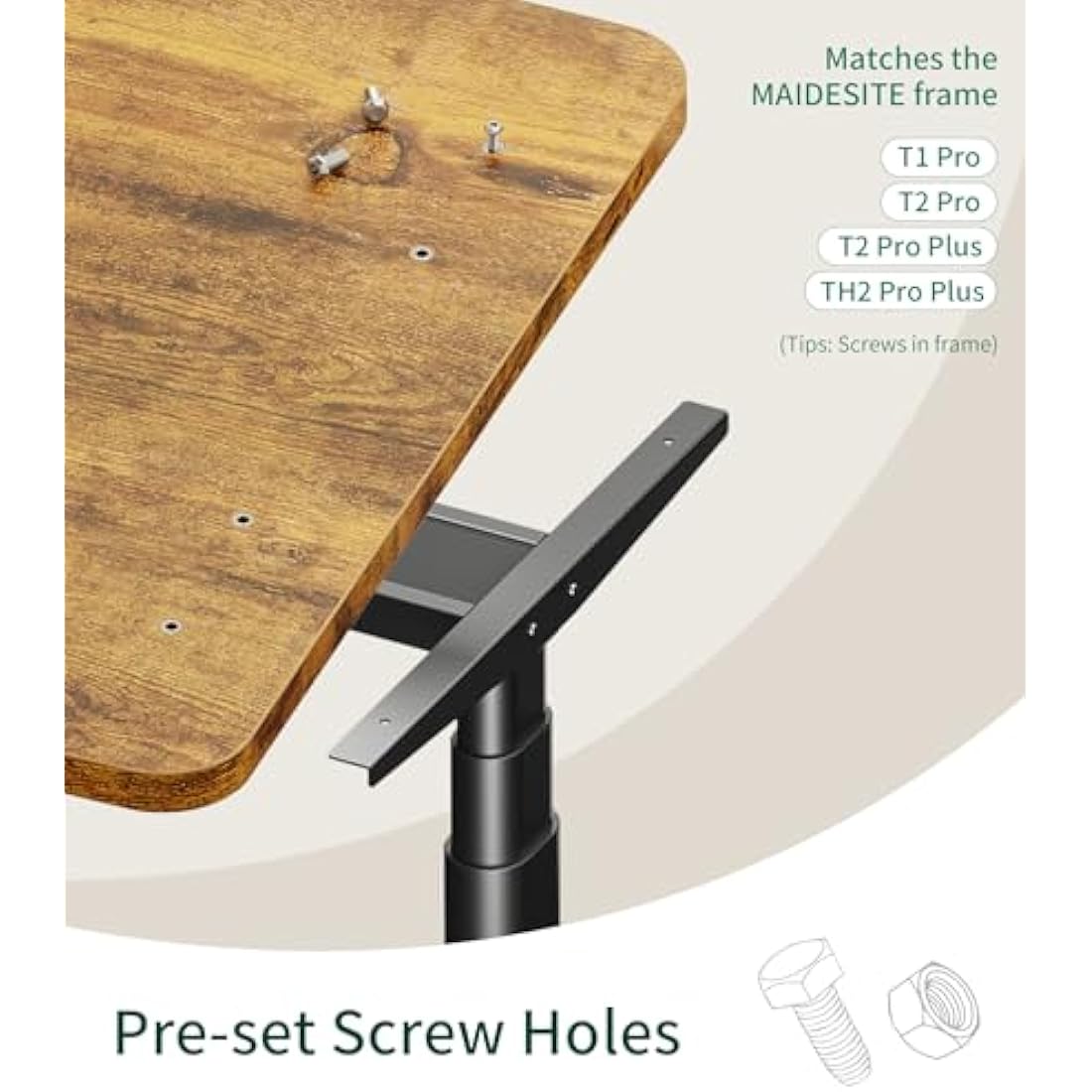 MAIDeSITe Table Top,Desktop for Height Adjustable Electric Standing Desk,160 * 80 * 2.5 cm