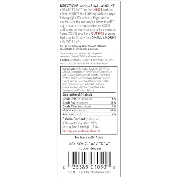 KONG - Easy Treat - Dog Treat Paste - 8 ounce - Puppy Recipe