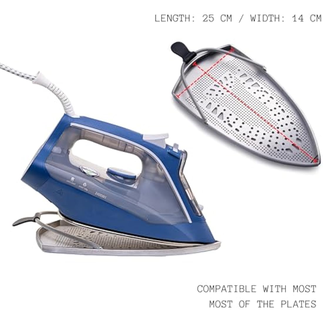 Erreke Iron Shoe Cover Protector, Ironing Clothes Protector, Non Stick Iron Sole, Fits Most Irons, Prevents Sheening and Scorching, Improved Ironing Results, Easy Installation, Made in Europe.