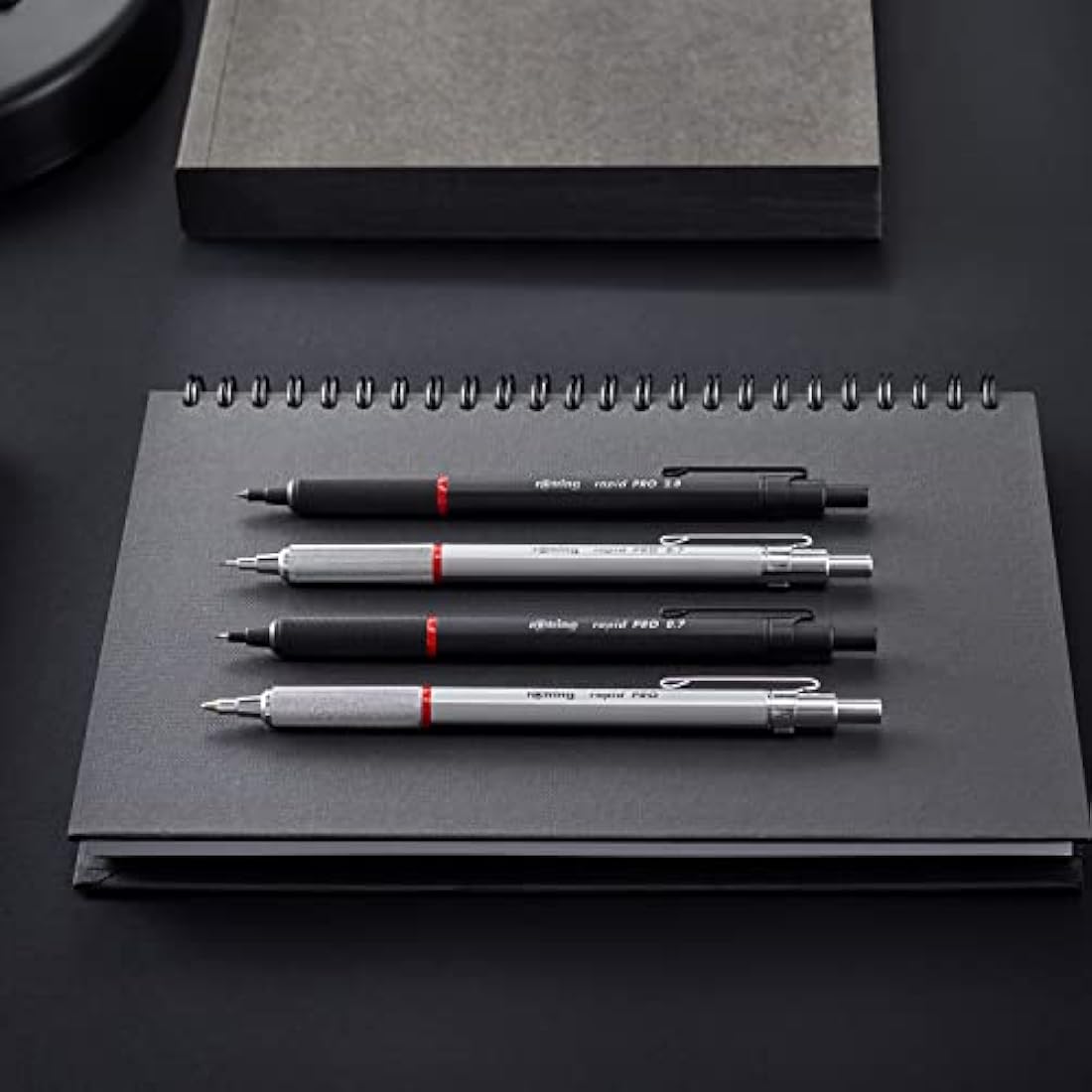 rOtring Rapid Pro Mechanical Pencil | HB 0.7 mm Lead Propelling Pencil | Reduced Lead Breakage | Silver Chrome Full-Metal Barrel