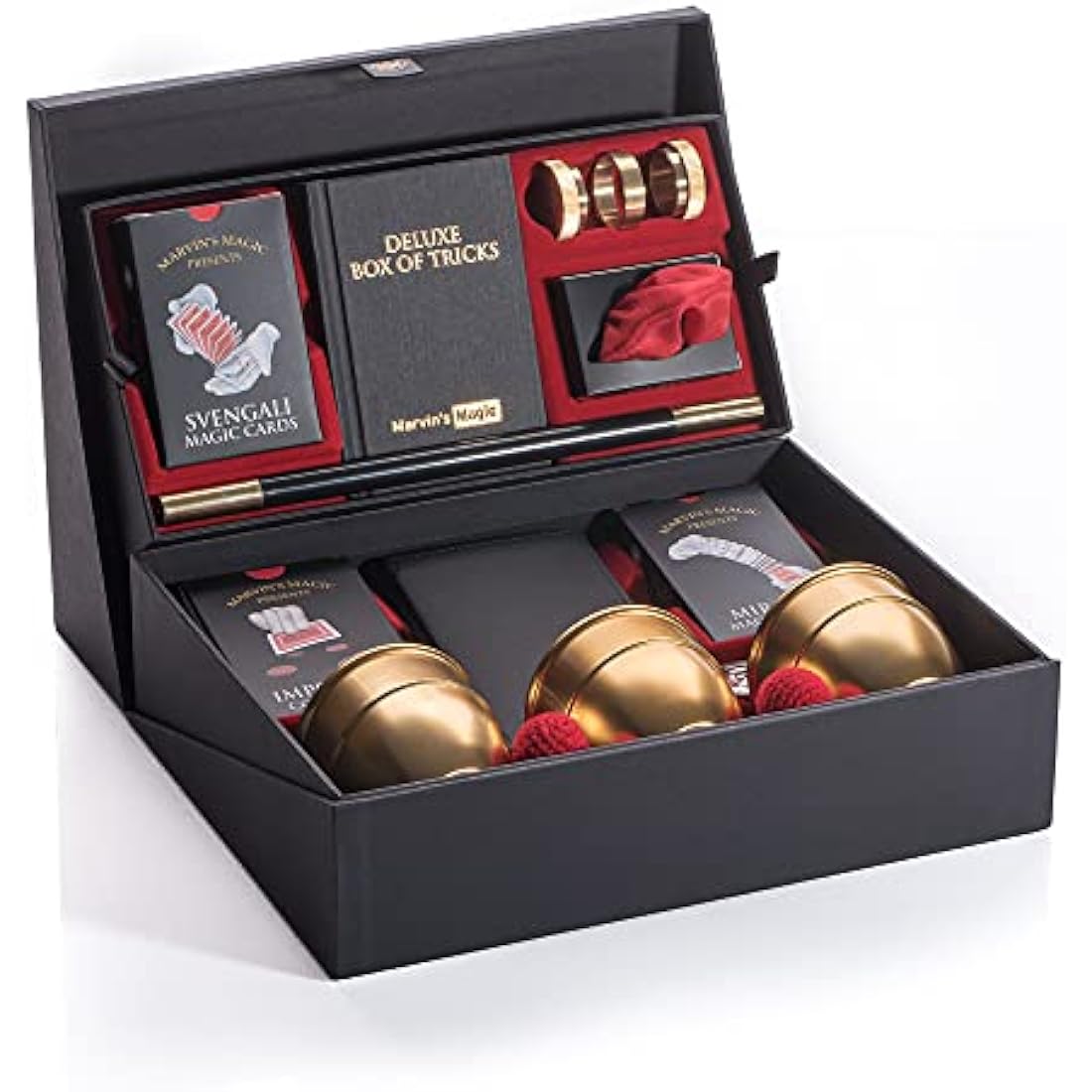 Marvin's Magic - Deluxe Box of Tricks | Executive Set of Magic Tricks | Magic Set for Beginner and Experienced Magicians | Magician Supplies Include Mystical Magic Cards, Dynamic Coins + More
