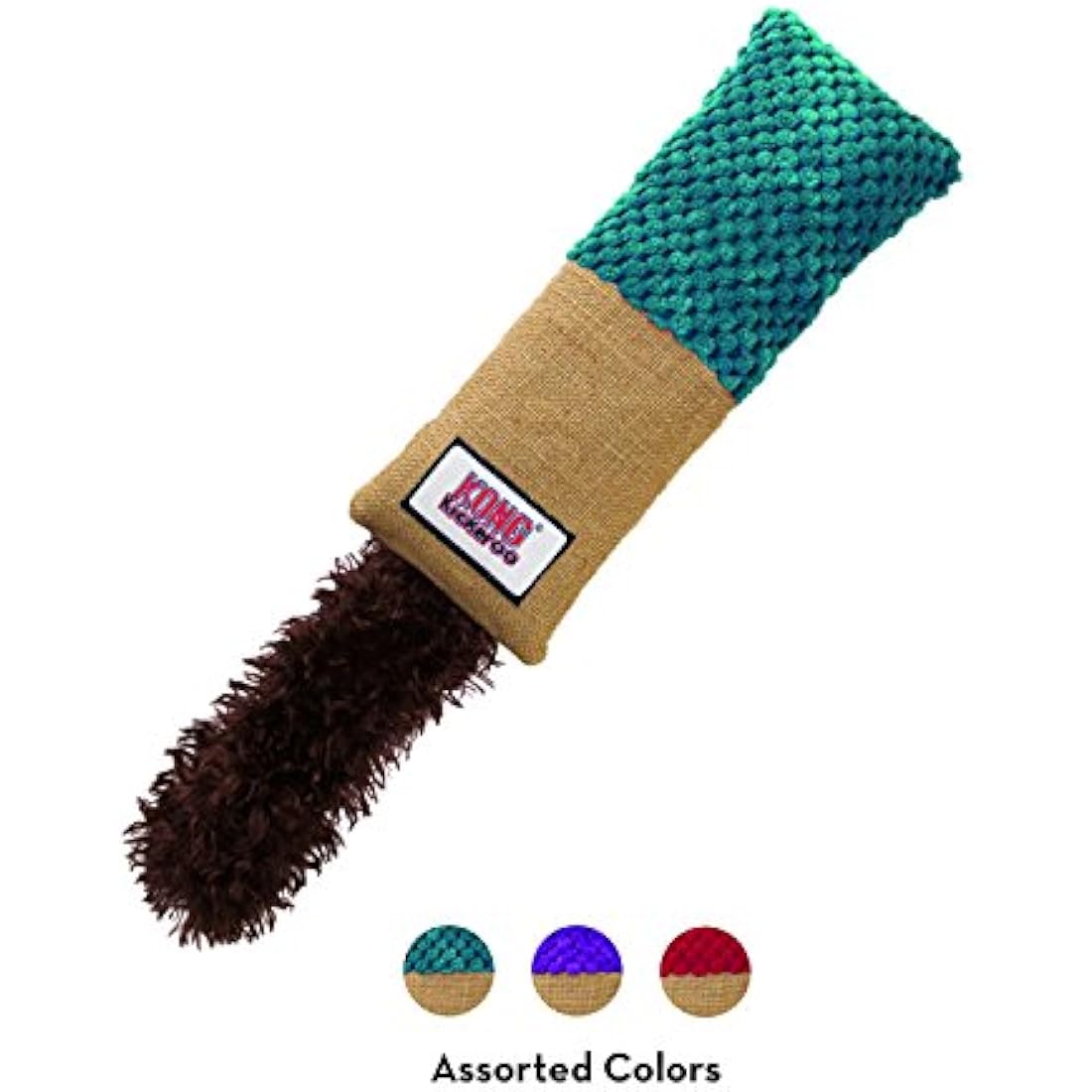 KONG - Kickeroo - Play Enticing Cat Toy, North American Premium Catnip (Colours May Vary) - Cuddler Pattern