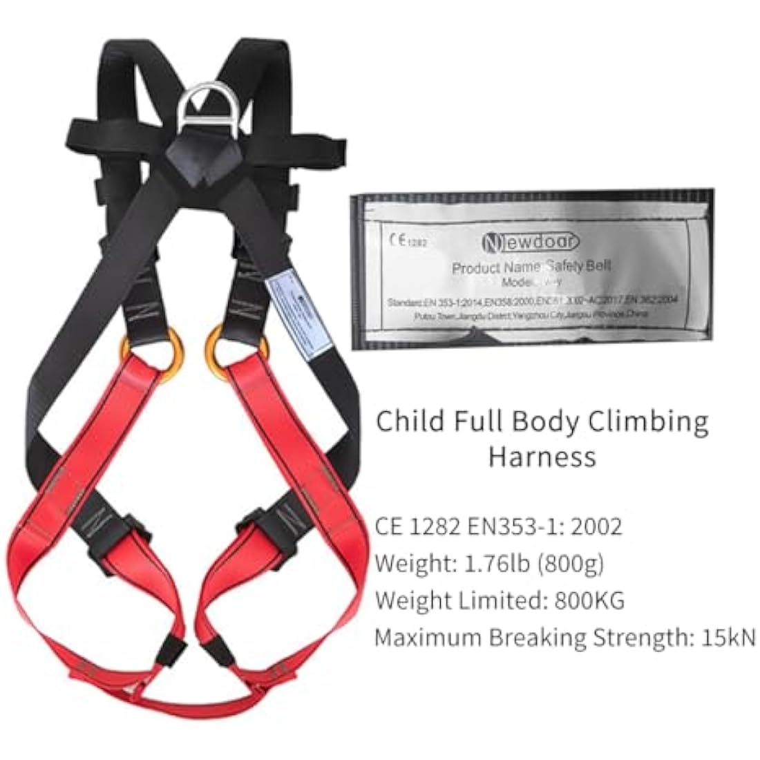 NewDoar Climbing Harness CE Certification Rock Climbing Rappelling Equipment Full Body Harness Guard Protect Rappelling Rescuing Equipment