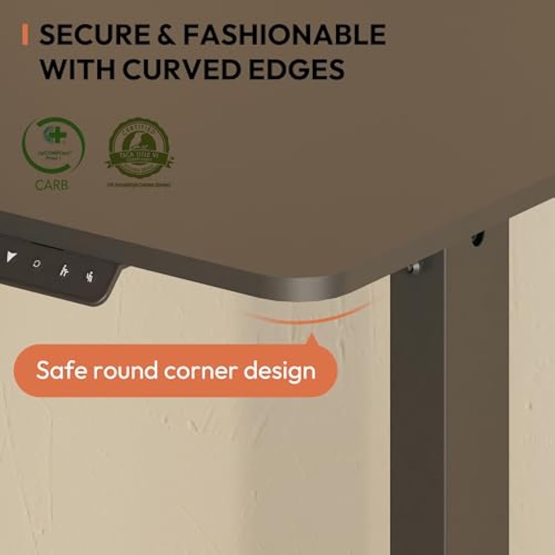 SANODESK 160×75CM Electric Standing Desk Height Adjustable Corner Standing Desk Sit Stand Table Adjustable Desk with Memory Smart Pannel for Home Office