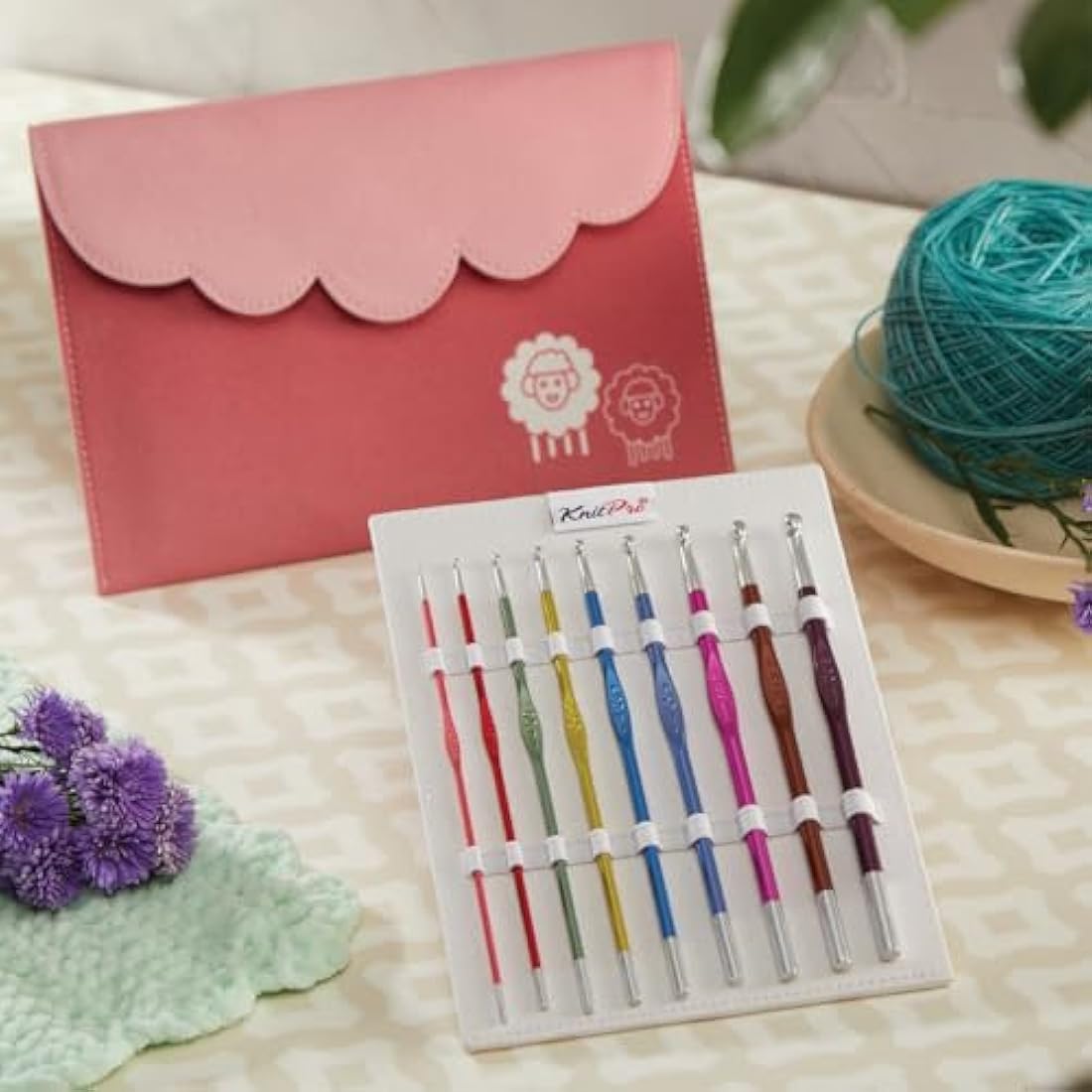 KnitPro Zing Deluxe Single-Ended Crochet Hook Set | 9 Sizes (2mm to 6mm)