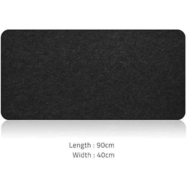 DawnTrees Desk Mat | Felt Desk Pad Protector | Office Felt Desk Mat | Keyboard Pad | Extra Large Mouse Pad… (Dark Grey, 90x40cm)