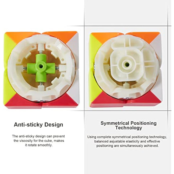 ROXENDA Speed Cube Set, 2X2 3X3 Speed Cube Original Fast Cube with Instruction (Stickerless)