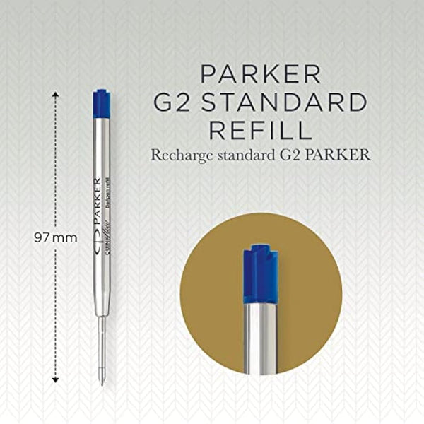 Parker Ballpoint Pen Refills | Medium Point | Blue QUINKflow Ink | 3 Count
