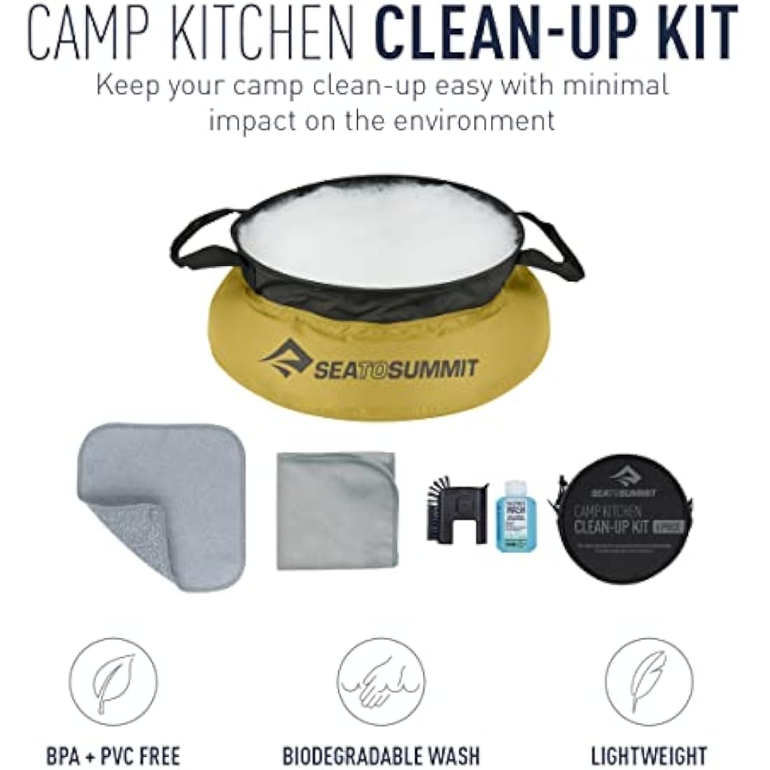 Sea to Summit Camp Kitchen Clean-Up Kit 6 Piece Set
