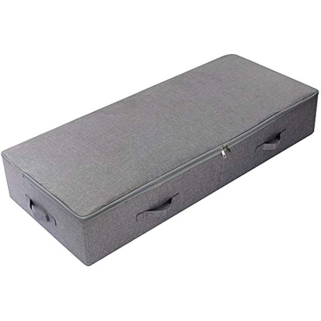 Amonsen 100 * 43 * 18 cm Sturdy Shape Underbed Shoes Storage Organizer Containers with Zip Lid, Longer Underbed Organizer Bins, Dark Gray