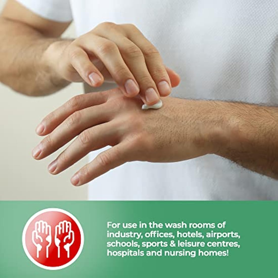 Opus Intensive Hand Moisturiser 500ml x 6 - Reconditioning Cream for Cracked and Dry Skin Resulting from Eczema, Psoriasis or Dermatitis - Handcream for Working Hands - Pleasantly Perfumed Hand Lotion