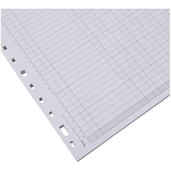 Rexel Twinlock Variform Multi-Ring Binder V8 Cash Refill Sheets 14 Columns , White (Pack of 75)