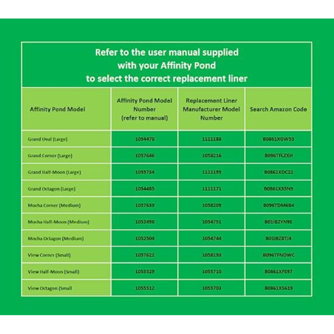 Blagdon Replacement Liner for the Affinity Mocha Octagon Living Water Feature Pool