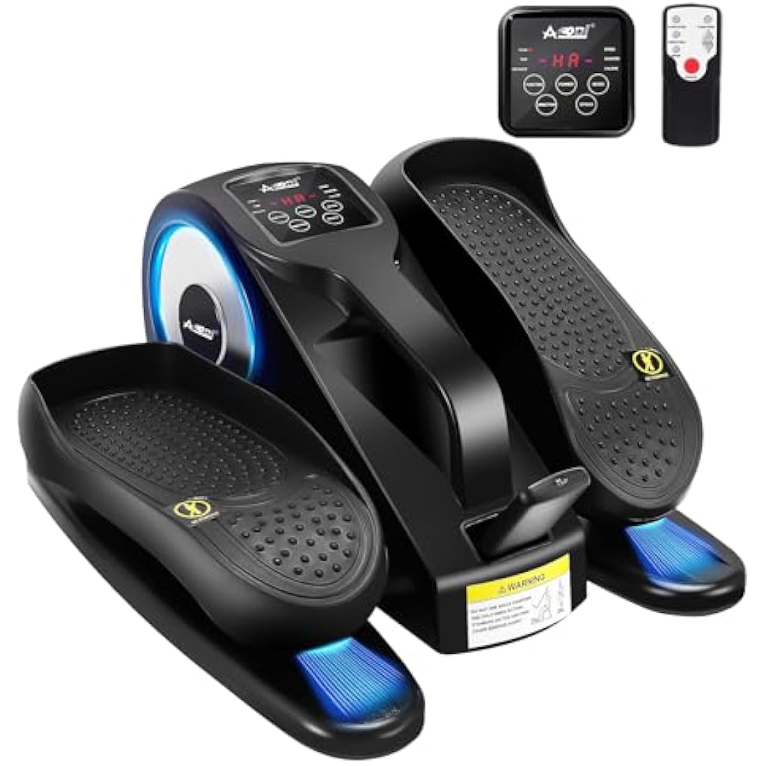 AOODIL Under Desk Elliptical Machine, Electric Seated Pedal Exerciser with Remote Control and LCD Display, Mini Stepper for Exercise Workout, Adjustable Speeds Leg Exerciser for Seniors and Adults