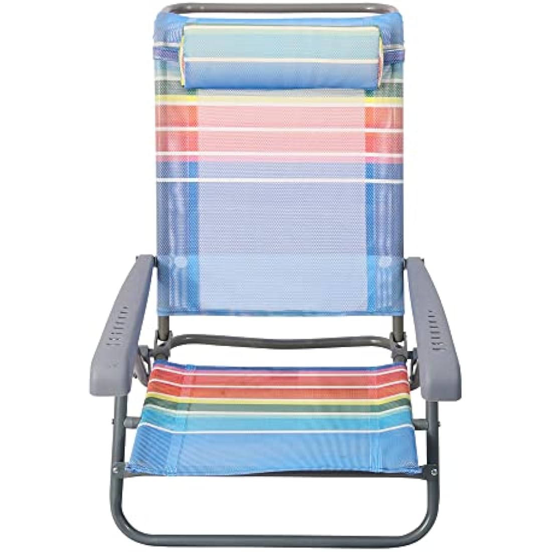 Homecall Beach Folding chair with rainbow textilene 7 position adjustable