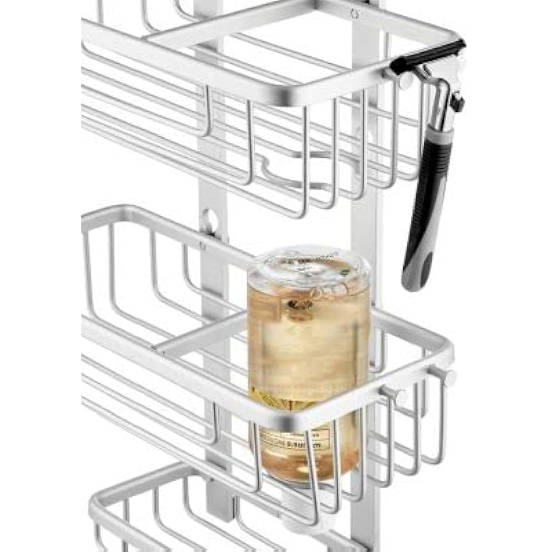 lakeland Adjustable Bath & Shower Caddy – Hangs Over Door Or On Wall Aluminium To Prevent Rusting