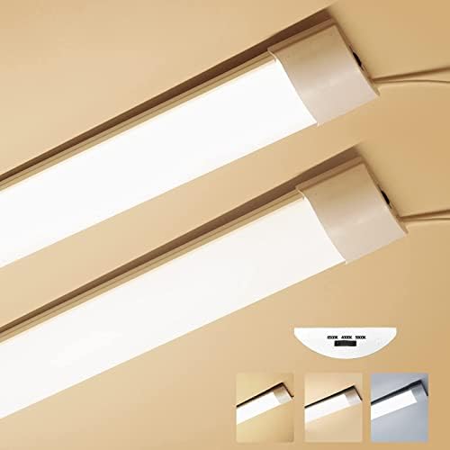 Sundertech 3FT 90cm [Set of 2= 6FT 1.8m] LED Batten Light 25w 2760LM (3000K/4000K/6500K 3cct in 1) Selectable Wall Ceiling Mount (3FT 90cm* 2 Packs)