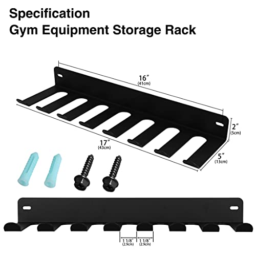 Multi-Purpose Gym Equipment Storage Rack Resistance Bands Storage Hanger Barbell Rack Heavy Duty Gym Rack for Exercise Bands, Lifting Belts and Jump