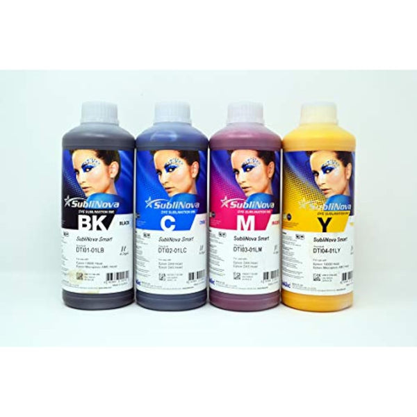 Ink Tec Sublinova Smart DTI Dye Sublimation Inks (4 Colour Set (C,M,Y,K), 1 litre)
