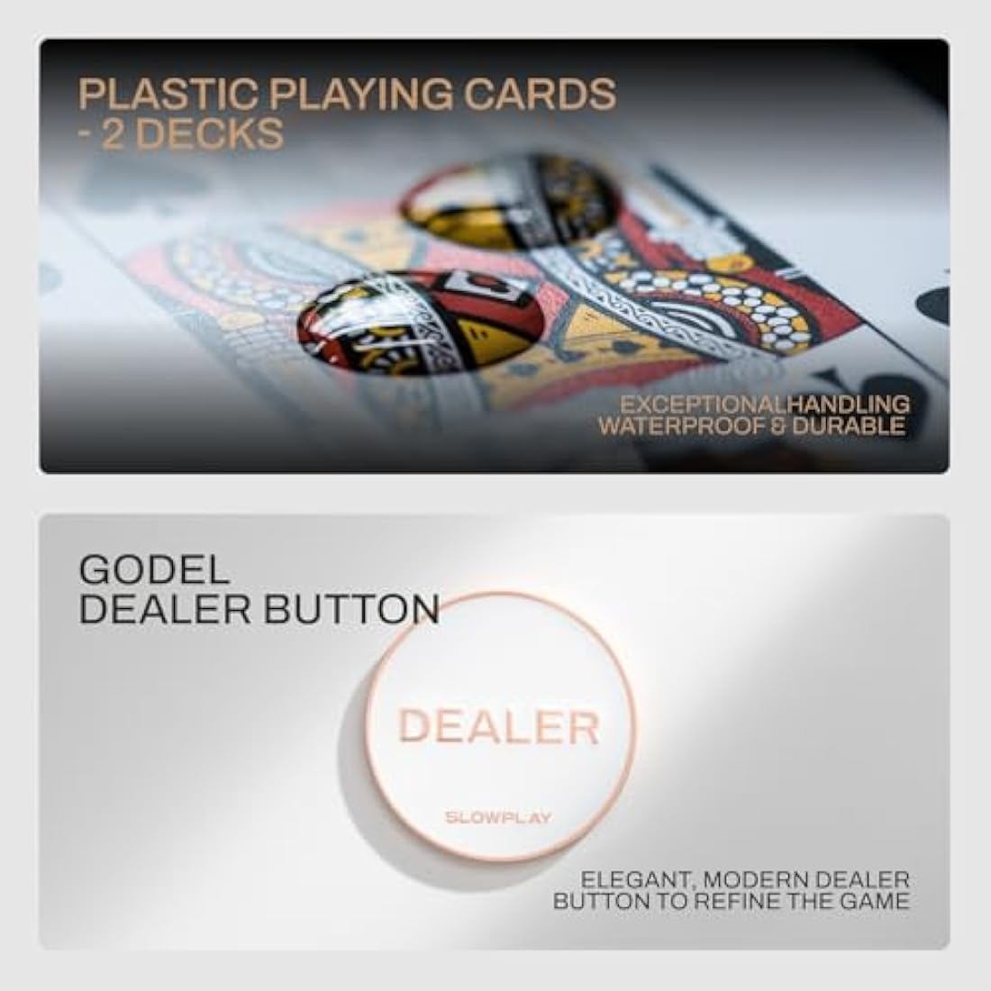 SLOWPLAY Godel 14g Clay Poker Chips Set for Texas Hold’em, 300 PCS [with Numbered Values] Features a High-end Chip case with Extra Durable German Polycarbonate Shell, for Poker Players