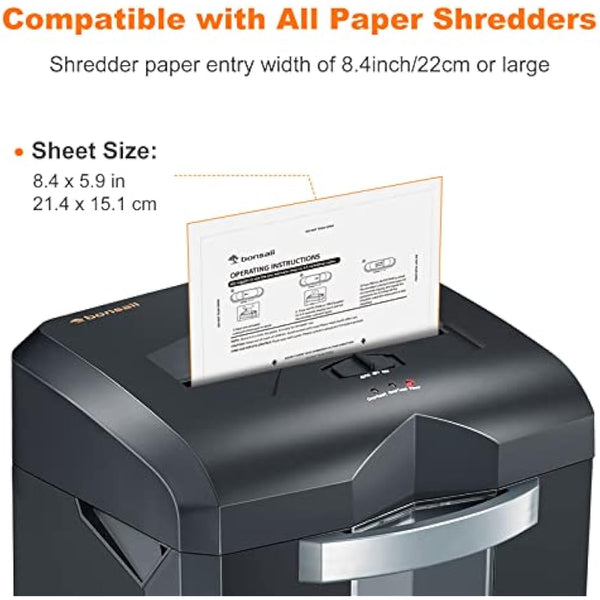 Bonsaii Paper Shredder Lubricant Sheets - Pack of 24