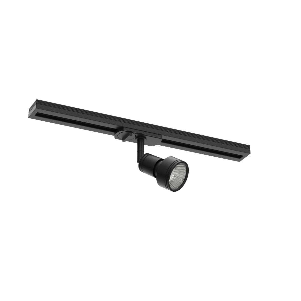 SLV 1-Phase Puri/Spotlight, LED spot, Ceiling, Track System, Interior Lighting / GU10 50W Black, Aluminium, 50 W