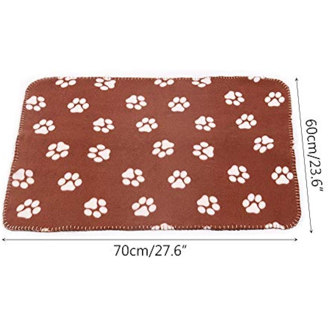 tifee 6 Pieces Pet Blanket Cushion Dog Cat Soft Warm Blankets Puppy Washable Sleep Mat Pad Bed Cover With Paw Print(60 x 70cm/23.6 x 27.6 inch, Multicolor)