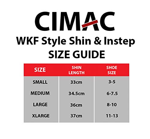 Cimac Karate Shin, Foot Protector With Removable Instep Pads. Martial Arts Training, Sparring, Fighting, Practice, Secure Close, Ultimate Protection