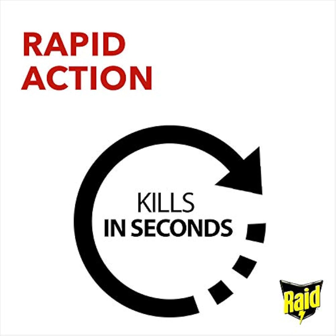 Raid Rapid Action Fly & Wasp Killer, Fly Killer Spray For Indoor Use, Pack of 6 (6 x 300ml)