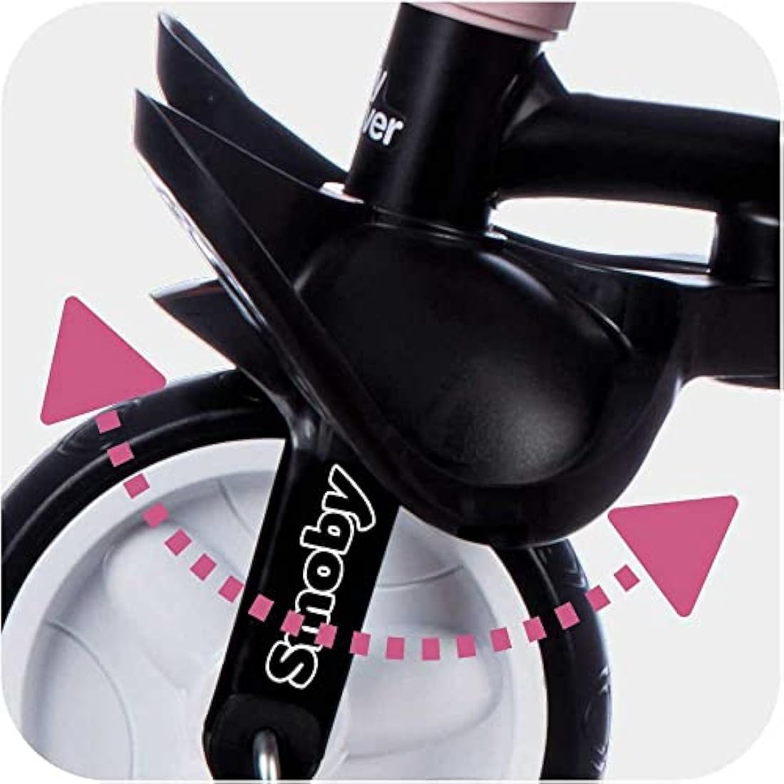 Tricycle évolutif Smoby Baby Driver Plus - Rose