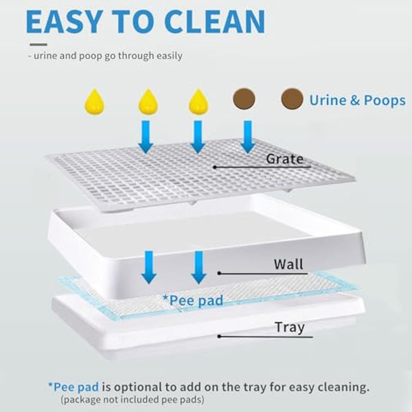 Super Large Rabbit Litter Box with Grate, Extra Large Bunny Restroom Litter Tray