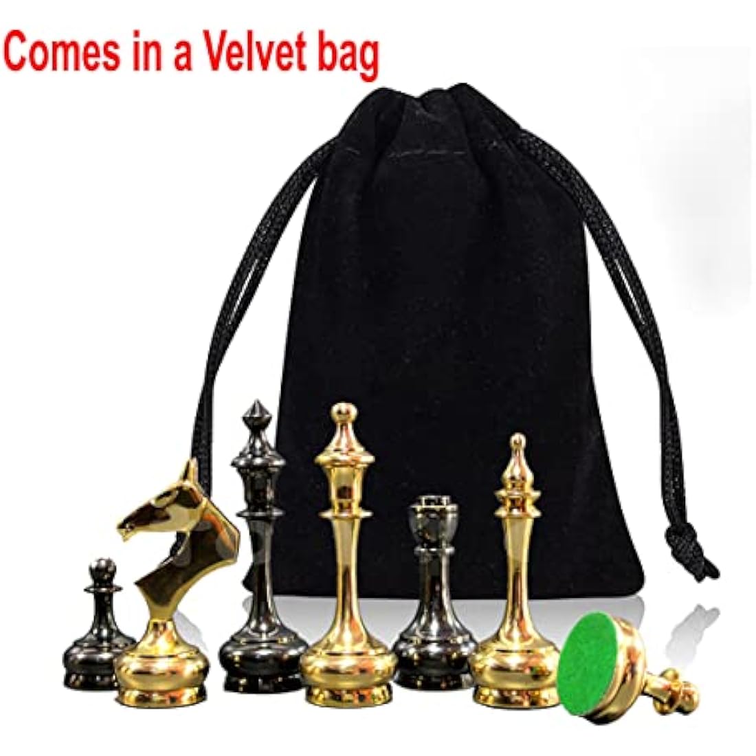 StonKraft Brass Chess Pieces Pawns Chess Coins Figurine Pieces Sleek - 2.5" Inches - Silver