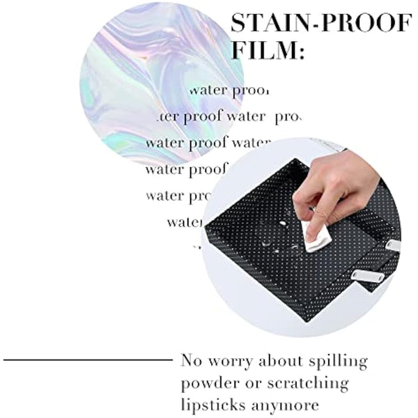 Frenessa 6 Trays Makeup Box Cosmetics Case Jewelry Organiser Vanity Make Up Storage Box Beauty Train Case Lockable with Keys, Silver