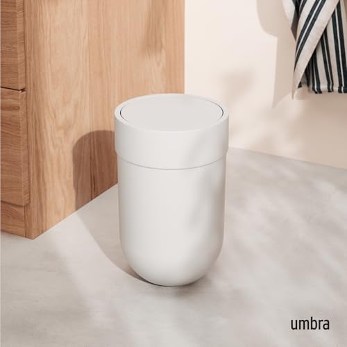 Umbra 023269-660 Touch Waste Bin with Lid, White