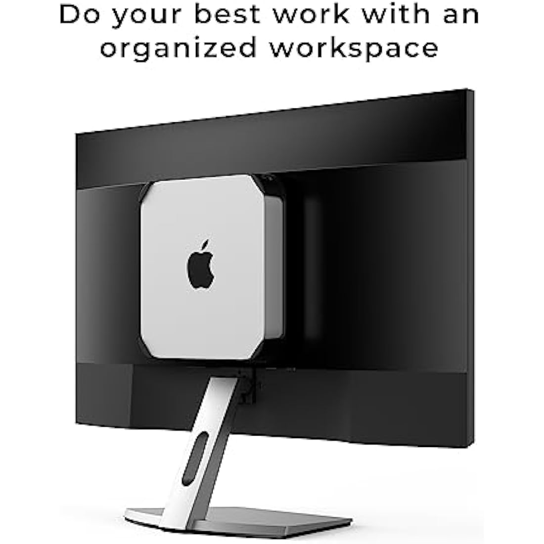 HumanCentric Mount Compatible with Mac Mini, Custom Mount Adapter for Wall, Rack, Under Desk, Behind Monitor, 75x75mm and 100x100mm VESA Patterns, Does Not Work With 2024 M4 Mac Mini